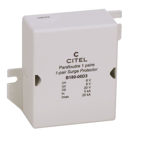 Citel Surge Protection Device, 6V, 2 Wires B180-06D3